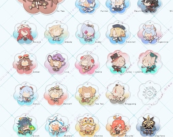 FLINS + NATLAN UPDATE! Genshin Impact Charms Set B || Gacha Phone Keychain Charms