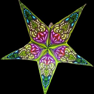 Paper Star 60 cm Large Lantern Lampshade for Decoration, LED, Christmas and various other occasions Lime Green