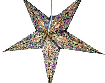 Pantalla de linterna de estrella de papel para decoración, LED, Navidad y otras ocasiones