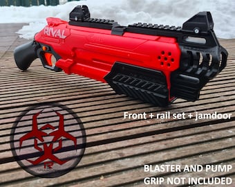 Custom Front / Muzzle break for Nerf Rival Takedown - jam door and picatinny rail set also available - 3D printed parts only
