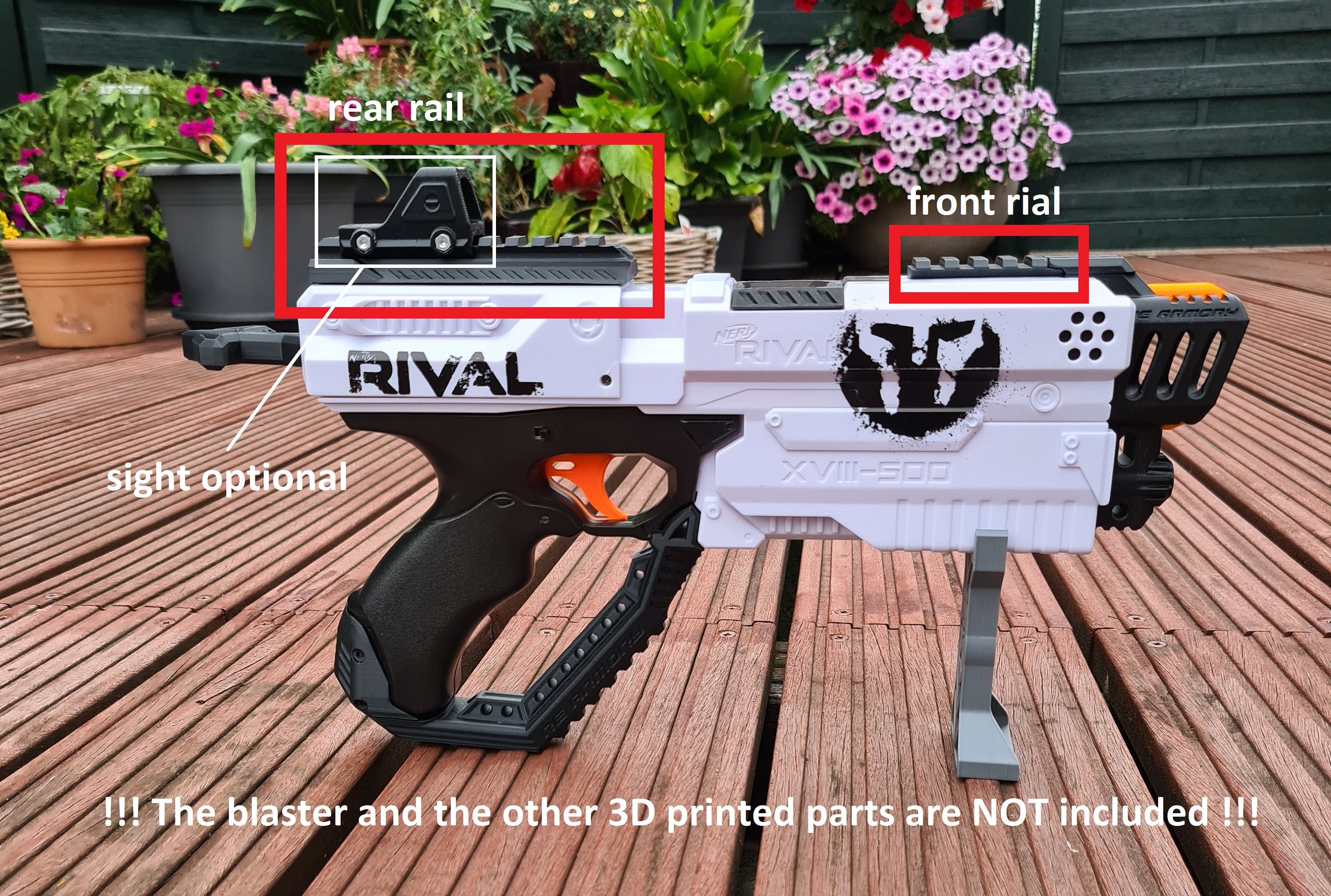 Full Length / Double Short Dart Shell Mod for Nerf Rival Pilot Blaster Toy  Gun