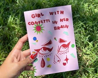 Fanzine de poesía "La chica con confeti en el cerebro"