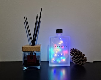 Ginarte luminous bottle/table lamp/Christmas gift/handmade/Christmas decoration/Table lamp/gin lamp/bottle light/gift for home/art