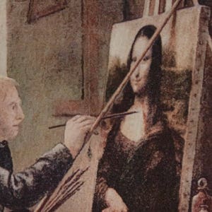 Caspar David Friedrich to Georg Friedrich Kersting falsifies the Mona Lisa, art print, fine art print image 2