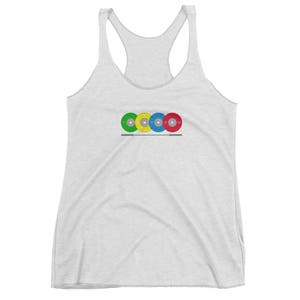 Competition Plates and Barbell - Weightlifting / CrossFit Women's tank top