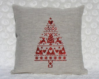 Buffalo plaid pillow | Etsy Decorative Red Tree Pillow Covers