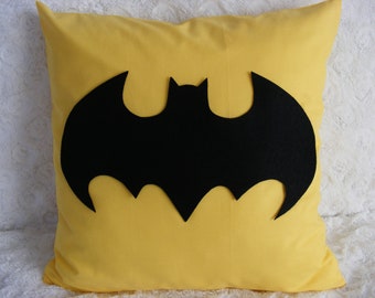 Batman style pillow Nursery decor comics fans gift decorative black pillow home decor cushions gift for comic fan for boyfriend