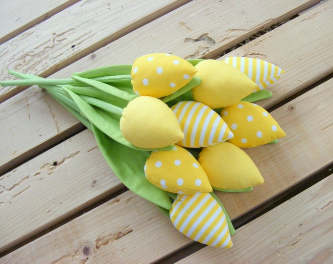 Spring Flowers Fabric Tulips Mother's Day Etsy