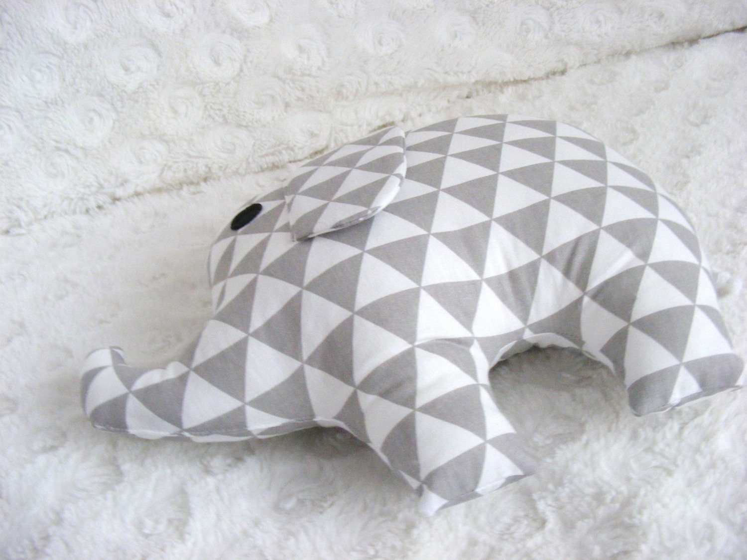 Gray elephant pillow Personalized Elephant Softie animals Etsy