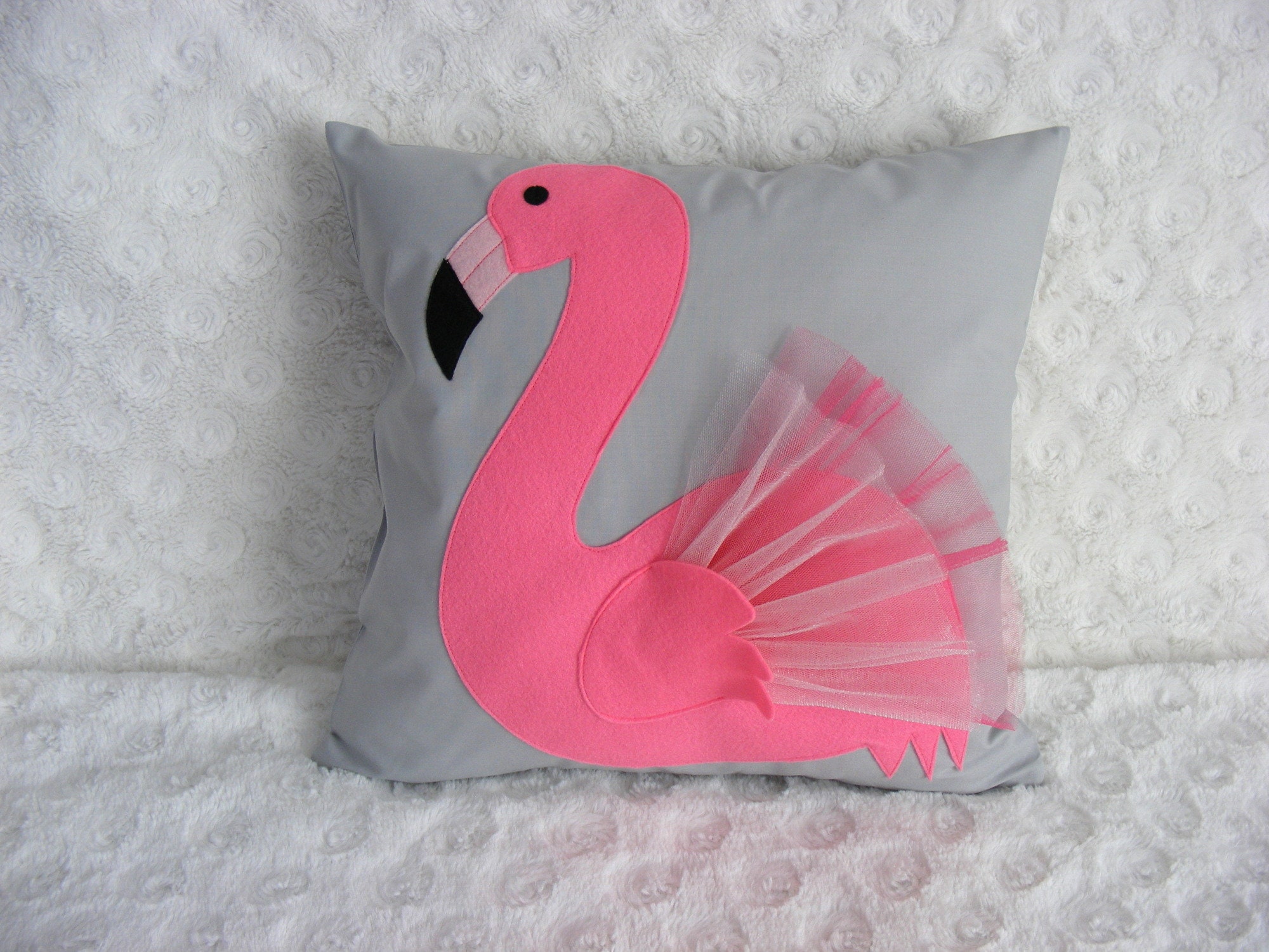 Personalised Flamingo Girls Kids Childrens Cushion Cover Pillow Case & Filling 
