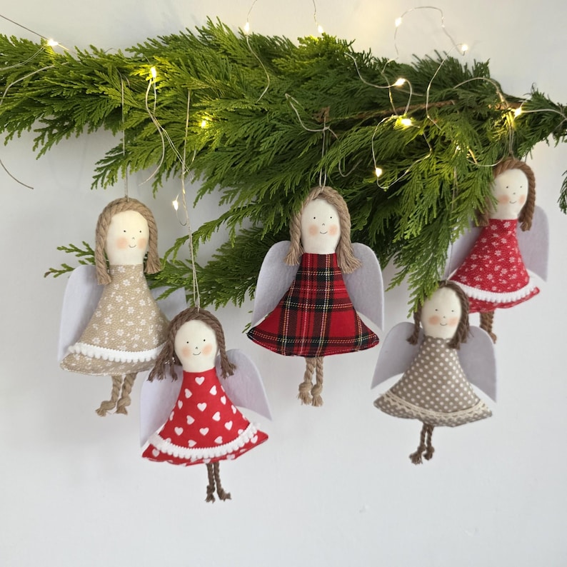 Easy Christmas Angel Sewing Pattern for Beginners, DIY Fabric Ornament ...