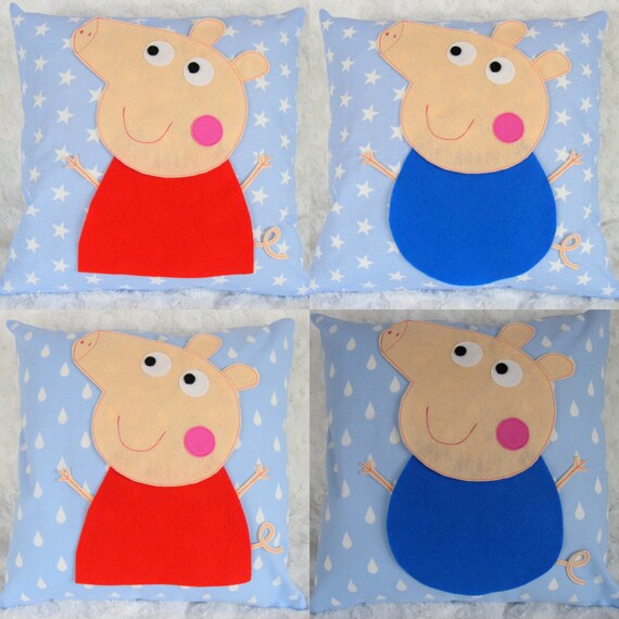 Peppa Pig And George Pillow Case Peppa Pig Birthday Gift Etsy