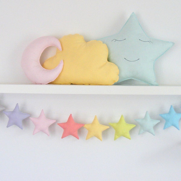 Nuage étoiles bannière décor de chambre d'enfant bébé bannière enfants chambre décor tenture murale