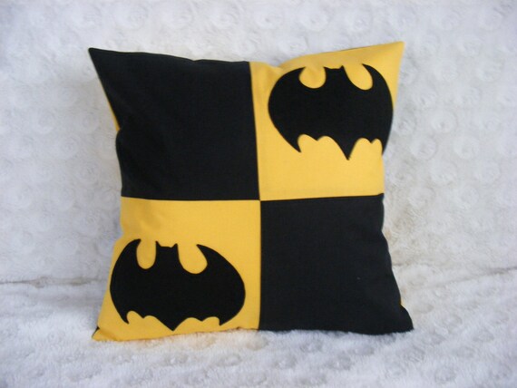 Batman Pillow Cover Batman Throw Pillow Batman Decor Superhero Decor Gift For Boys Nursery Decor Modern Kids Bedroom Decor