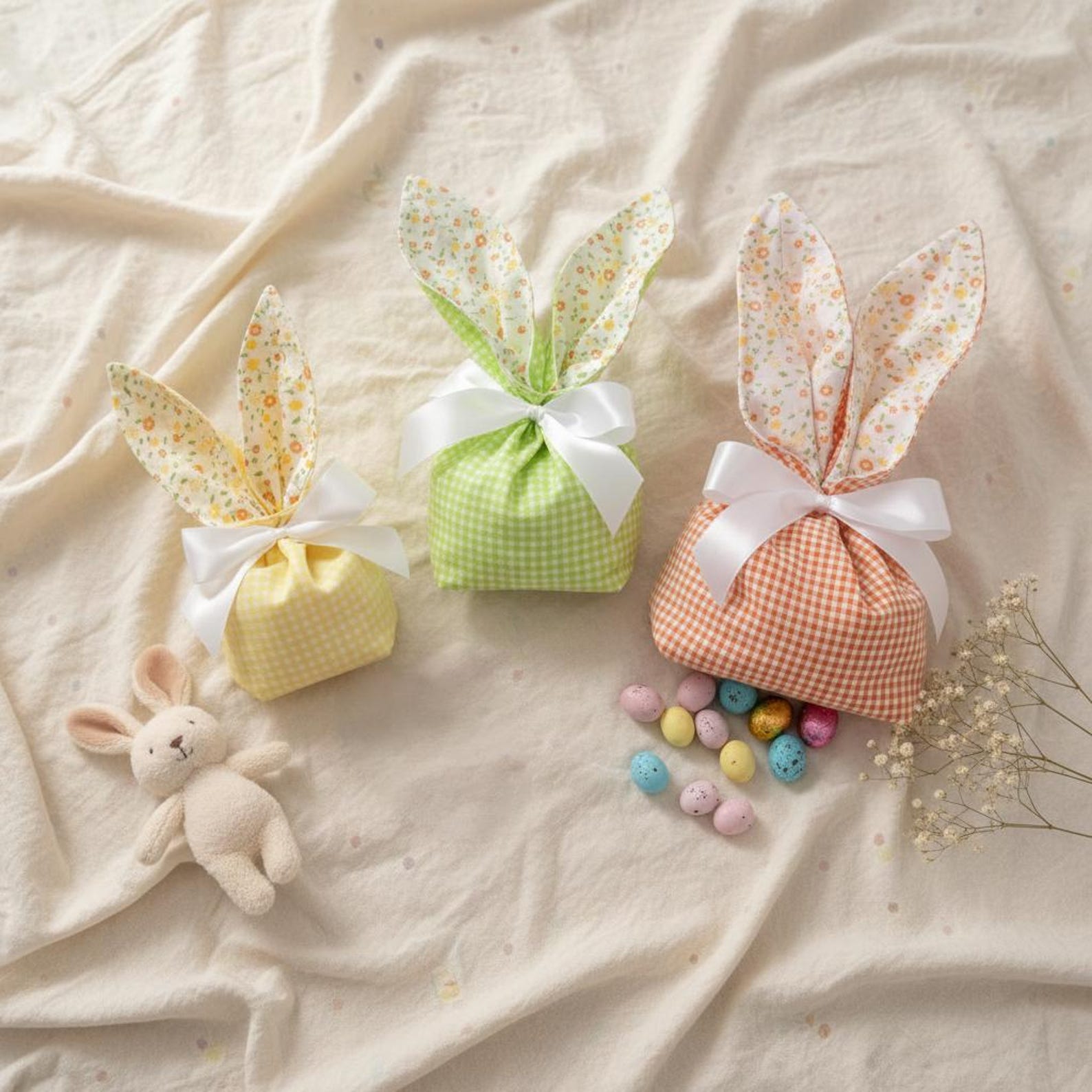 Bunny Ear Treat Bags Pattern PDF, Easter Sewing Pattern, Fabric Candy ...