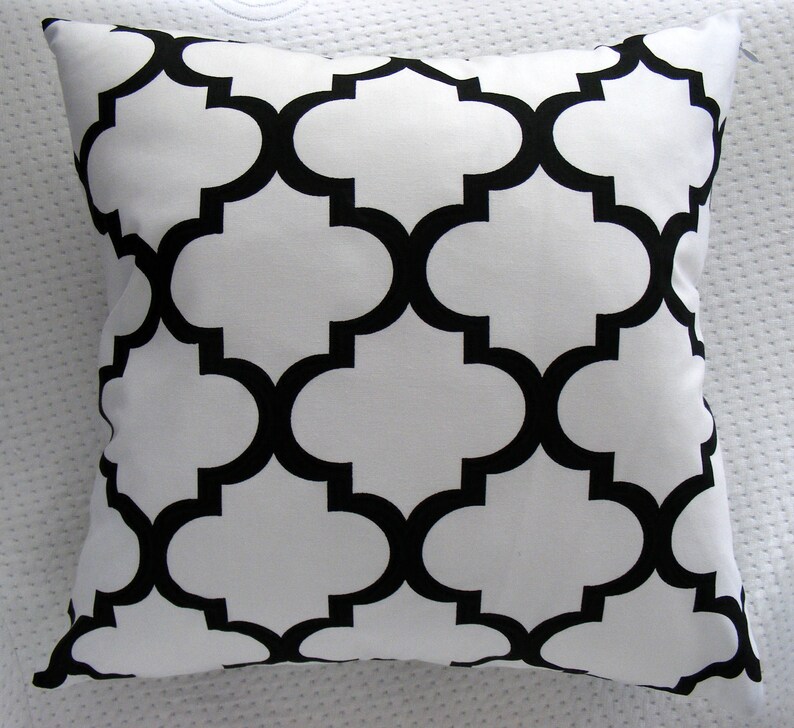Moroccan Pillow Cover White Black Moroccan Style Bedroom Decor Living Room Pillow Throw Pillow Cover Idea Gift