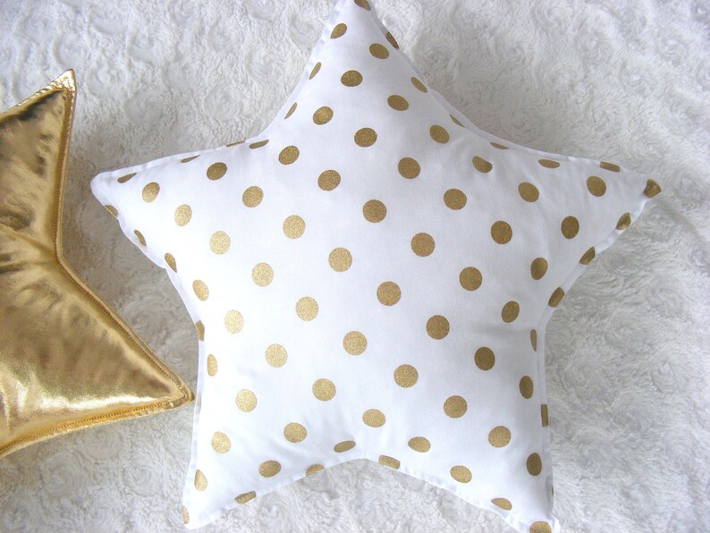 Gold Stars Cushion Star Pillow Metallic Gold Pillow Nursery Etsy