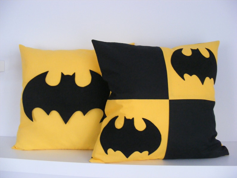 Batman Pillow Cover Batman Throw Pillow Batman Decor Superhero Etsy
