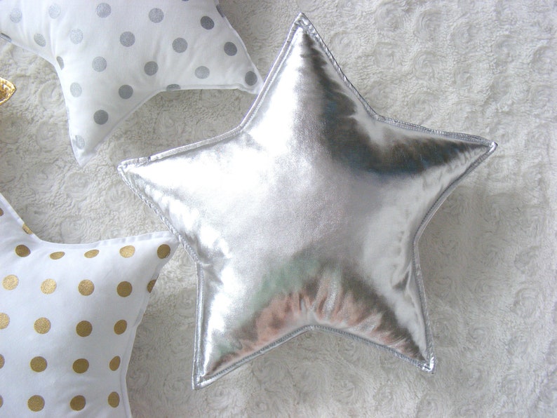 Gold Stars Cushion Star Pillow Metallic Gold Pillow Nursery Etsy