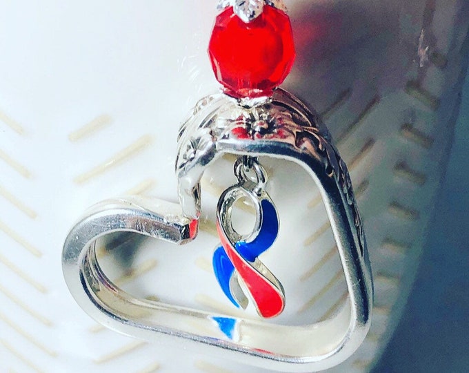 Spoon Heart - Upcycled Silverware CHD ( Congenital Heart Defect) Awareness Necklace