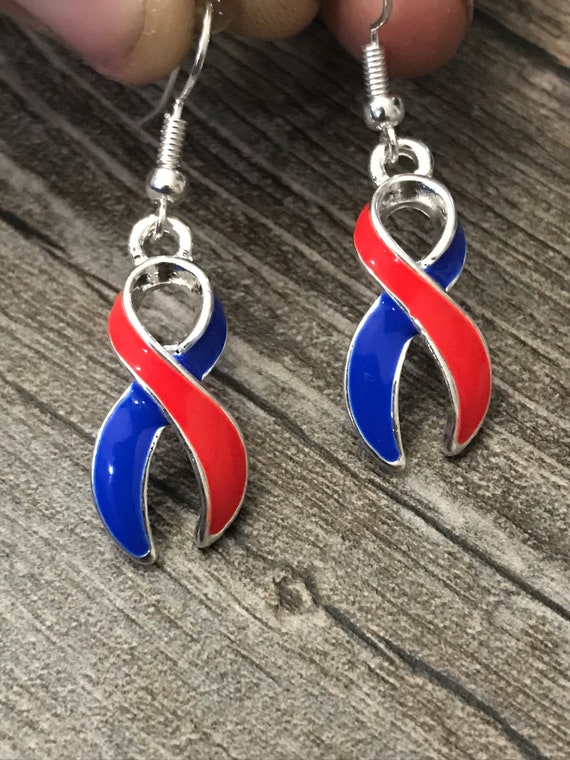 CHD ribbon earrings - CHD awareness jewelry