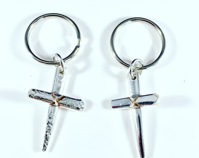 Vintage Fork Tine Cross Keychain or Necklace