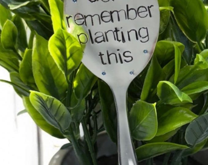 Funny Spoon Plant Marker - I dont remember planting this - Garden Decoration