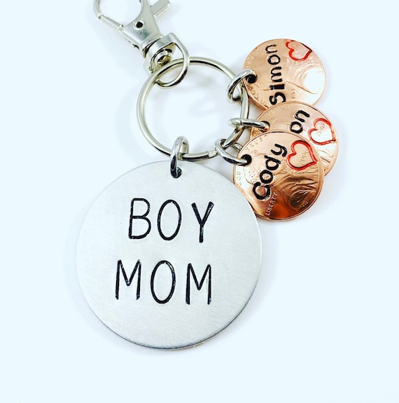 Boy Mom keychain