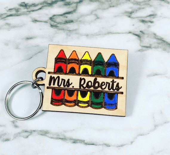 Teacher Name Keychain - Personalized Teacher Keychain - Teacher Appreciation