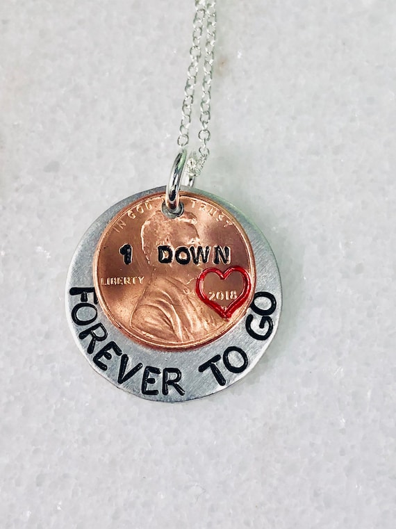 Countdown Gift - Anniversary Present - Personalized Anniversary Necklace or Keychain