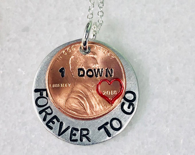 Countdown Gift - Anniversary Present - Personalized Anniversary Necklace or Keychain