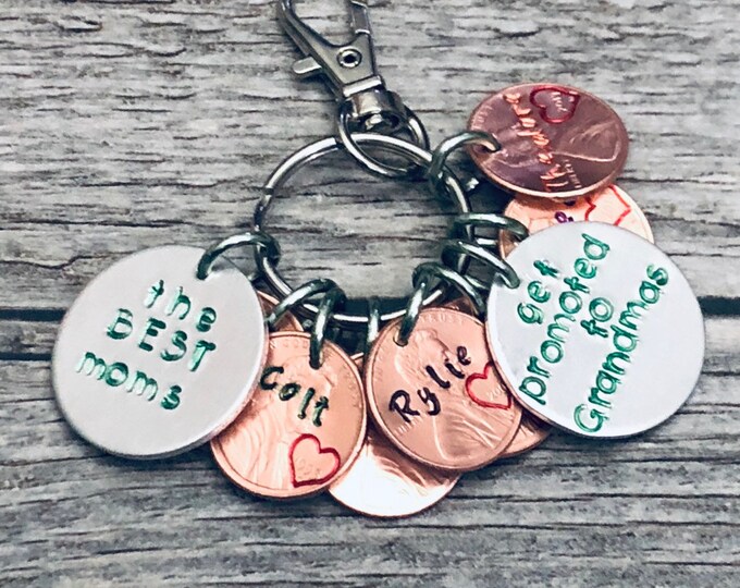 The BEST moms get promotes to grandma! Grandma Keychain