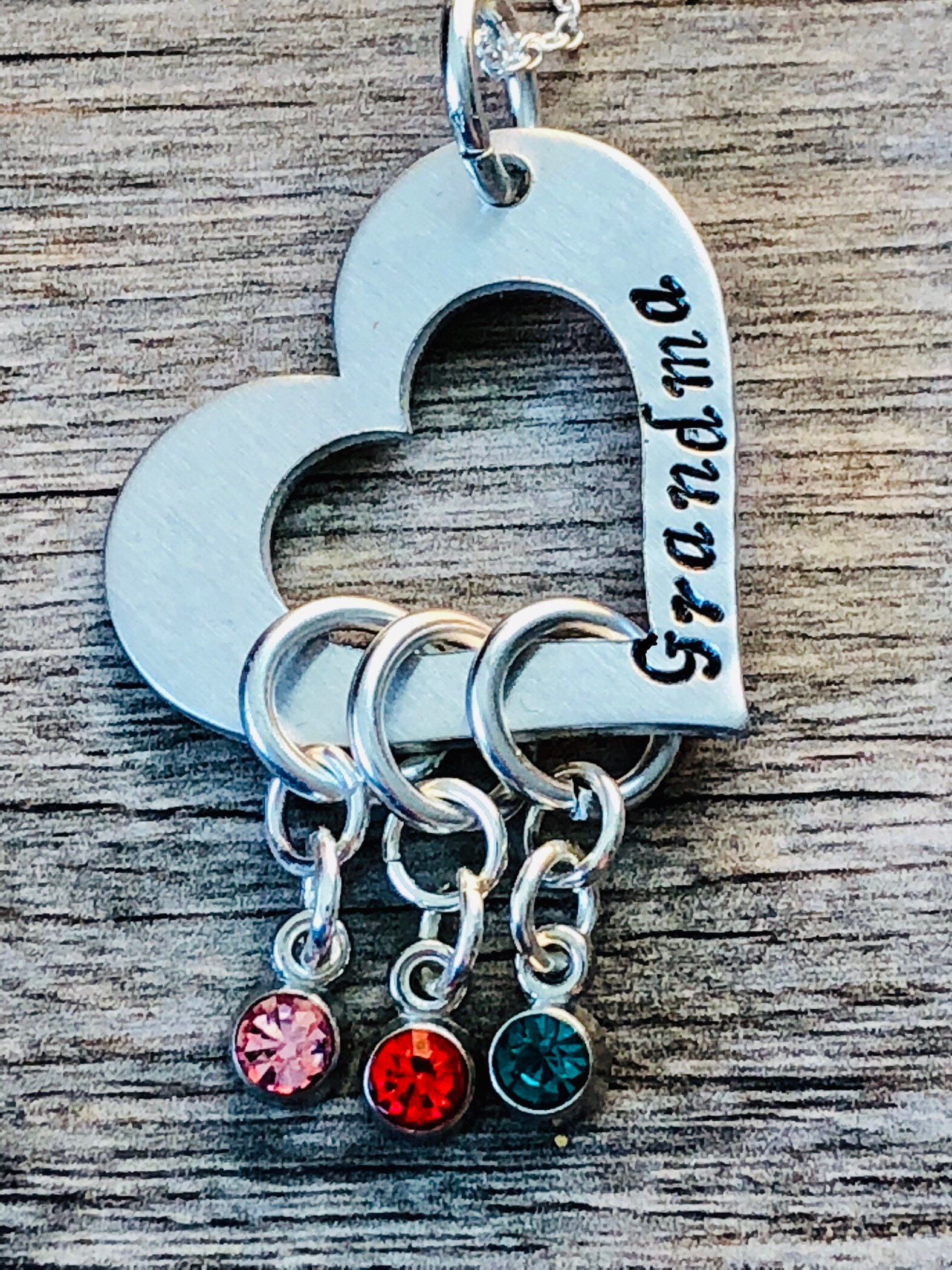 Grandma / Mom Personalized Kid Birthstone Necklace