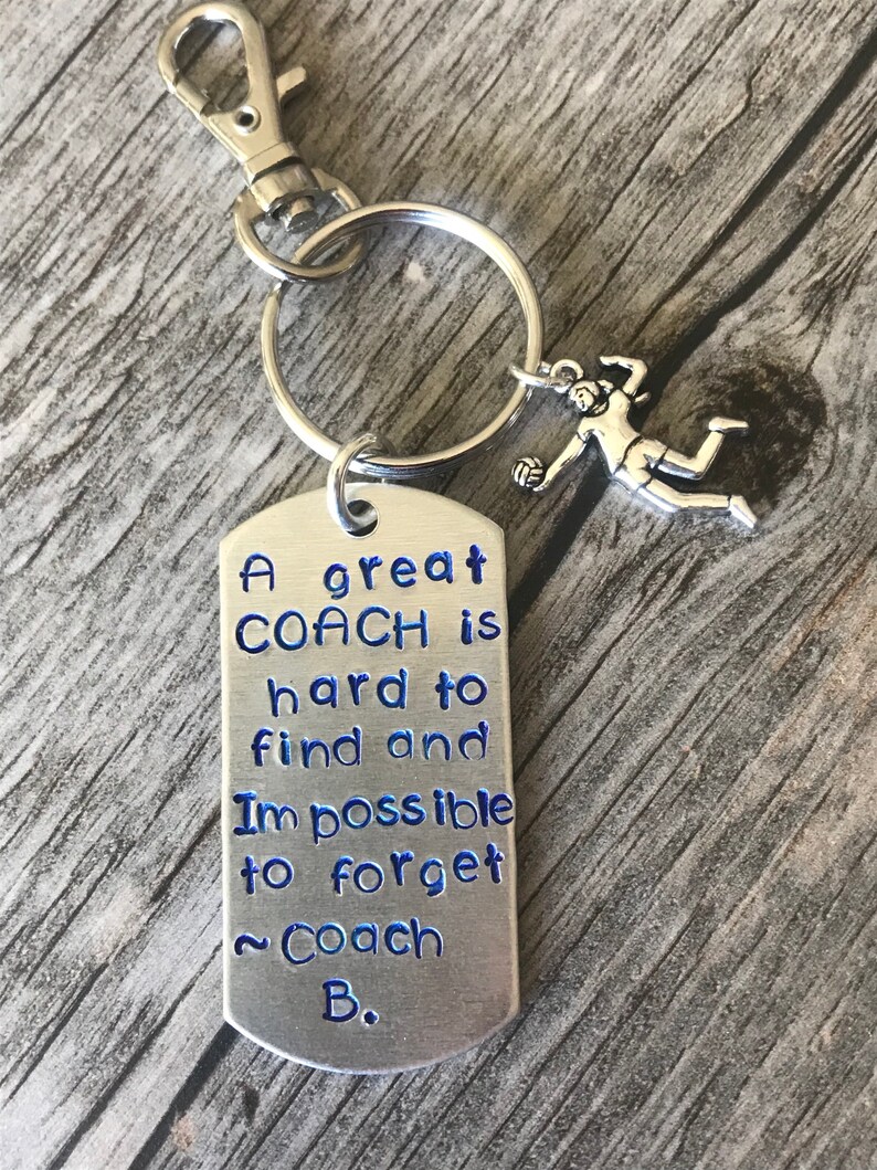 Volleyball Coach Keychain A Great Coach is Hard to Find.... Etsy