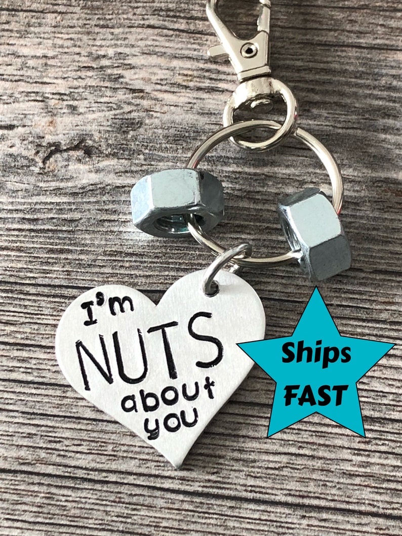 I'm Nuts About You Keychain Anniversary / Valentines Etsy