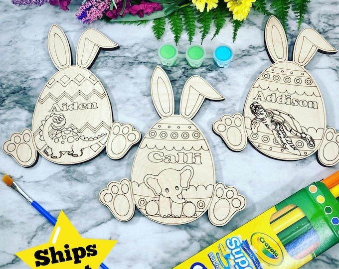 Easter Paint/Marker Kits - Personalized - Easter Gift - Choice of character