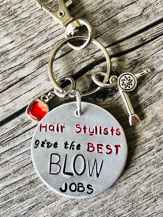Adult Humor Hair Stylist Keychain - Funny Hair Stylist Keychain - Cosmetologist Gift