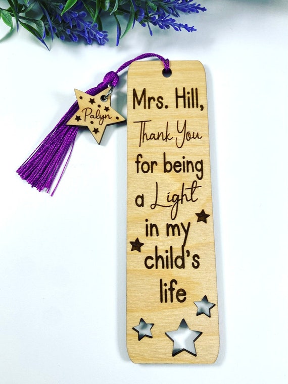 Teacher Bookmark - Personalized Bookmark - Teacher Appreciation Gift - Teacher Gift - Unique Bookmark - Doctor Gift - Principal Gift -