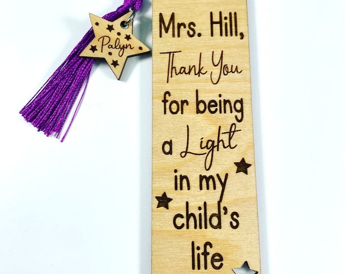 Teacher Bookmark - Personalized Bookmark - Teacher Appreciation Gift - Teacher Gift - Unique Bookmark - Doctor Gift - Principal Gift -