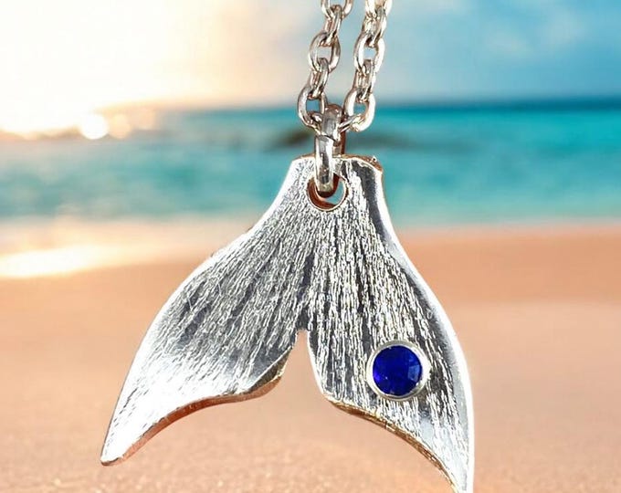 Vintage Spoon Mermaid Necklace with choice of birthstone!