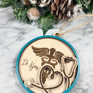 Doctor Ornament - Stethoscope- Medical - Nurse Ornament - Personalized