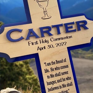 First Communion Cross Gift!!Personalized First Communion, Baptism, or Confirmation Cross - First Communion gift - Cross wall hanging