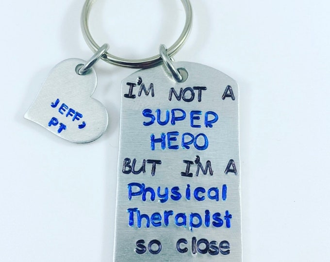 Physical Therapist Keychain- PT superhero - PT Keychain