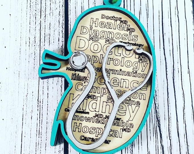 Anatomical Kidney Dr. Christmas ornaments -  -Kidney Doctor Ornament - Nephrology- Nephrologist