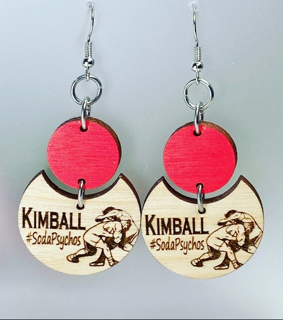 Personalized Wrestling Mama Earrings - Wrestling - Grappler - Customized