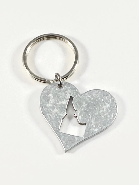 Idaho Keychain - Idaho Heart Keychain