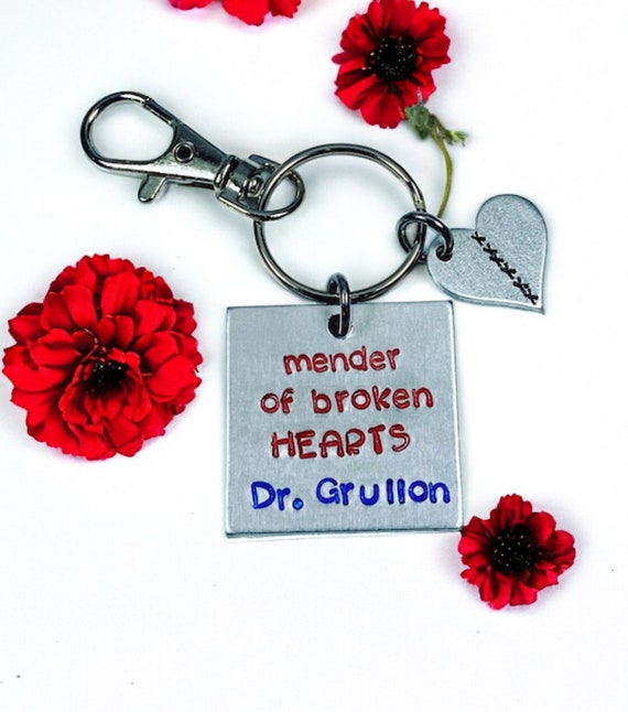 Customized Doctor Keychain - Heart Doctor - Stamped Cardiologist gift