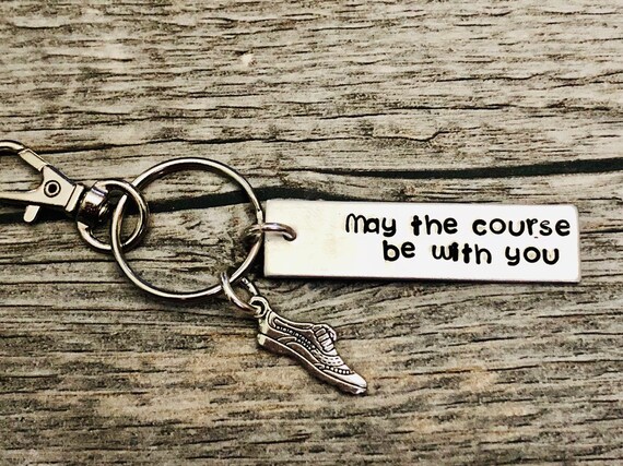 May the course be with you - Running Keychain - Cross Country Keychain - XC - Track Keychain - Runner Keychain