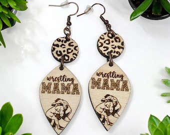 Wrestling Mama Earrings - Wrestling - Grappler