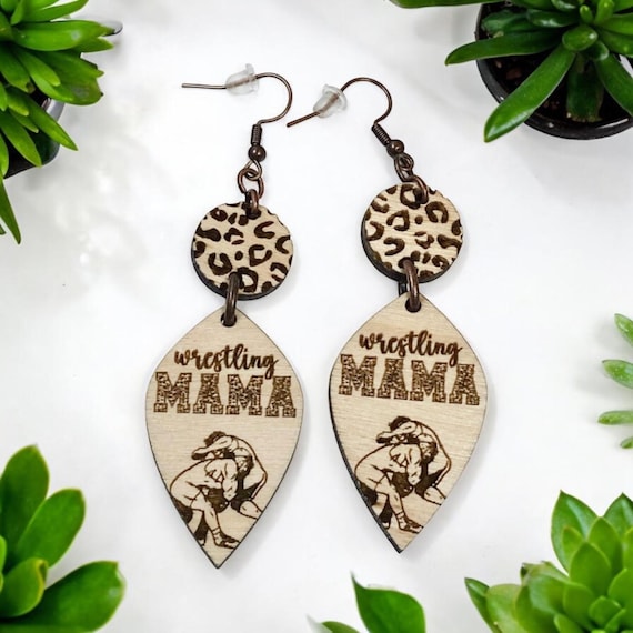 Wrestling Mama Earrings - Wrestling - Grappler